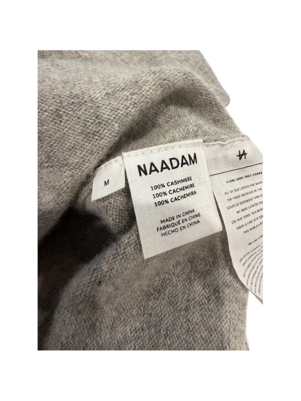 Naadam Cashmere Sweater Men’s Gray - Picture 3 of 3